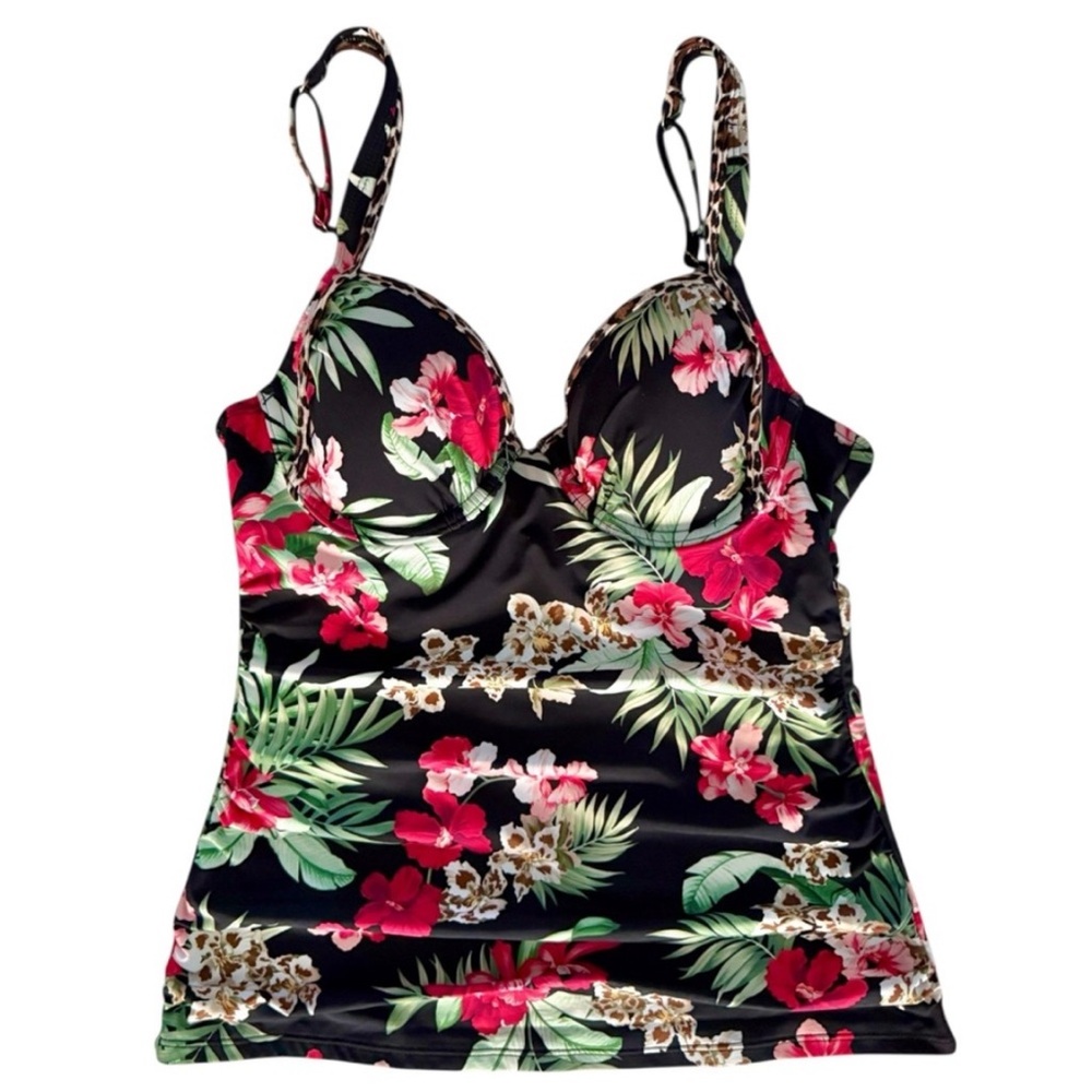 Tommy Bahama Lily Cat Underwire Tankini Top, C Cup - Picture 5 of 12